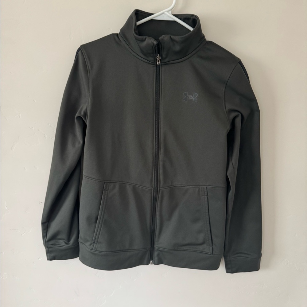 Under Armour Kids Dark Green Full-Zip Hoodie